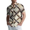 thumbnail image 1 of WXLWZYWL Mens Plus Size Button down Shirts Casual Short Sleeve Shirt Plaid Summer Beach Tops, 1 of 6