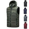 thumbnail image 1 of WXLWZYWL Mens Puffer Vest with Hood Lightweight Water-Resistant Sleeveless Jacket for Hiking Ski, 1 of 6