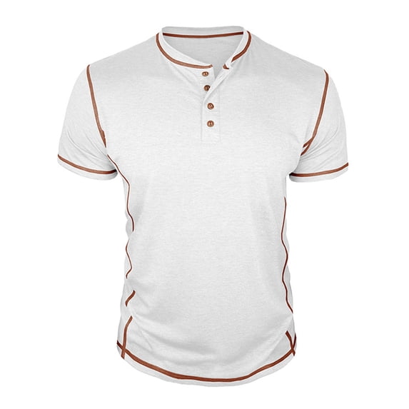 WXLWZYWL Mens Short Sleeve Tops Summer T Shirt Fashion Front Pocket Button down Tee Topc