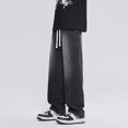 thumbnail image 1 of WXLWZYWL Mens Wide Leg Jeans Elastic Waist Baggy Jeans Casual Drawstring Denim Pants Trousers, 1 of 6