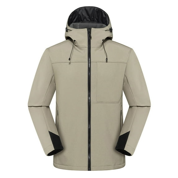 WXLWZYWL Mens Winter Jacket Waterproof Warm Snow Ski Jackets Faux Fur Fleece Rain Coats with Removable Hood