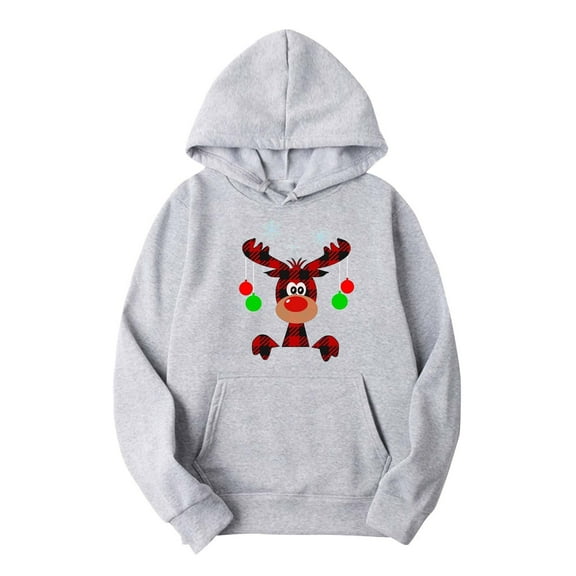 WXLWZYWL Merry Christmas Sweatshirt Men Holiday Printed Hooded Sweatshirt Long Sleeve Pocket Training Sweatshirts Hoodies