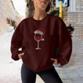 thumbnail image 1 of WXLWZYWL Merry Christmas Sweatshirt for Women Long Sleeve Xmas Shirts Cute Santa Print Crewneck Holiday Pullover Tops, 1 of 4