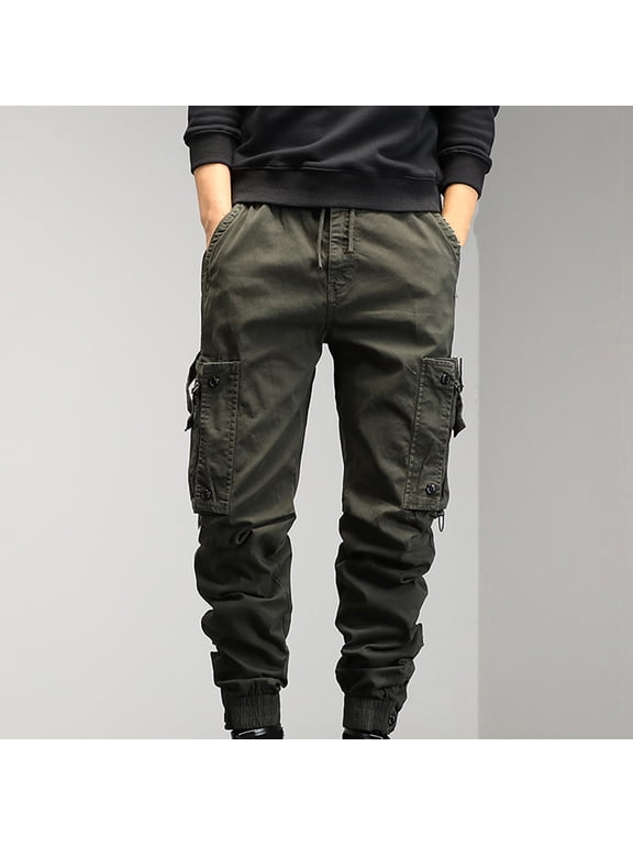 Military Cargo Pants for Men Tactical Multi-Pocket Wear-Resistant Drawstring Waist Combat Trousers Camo Joggers Hiking Cargo Pants Slim Fit Stretch Casual Pants