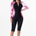 thumbnail image 1 of WXLWZYWL Modest Long Sleeve Swimsuits for Women Bathing Suit Rash Guard Surfing One Piece Zipper Swimwear with Chest Pads, 1 of 6