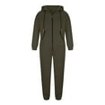 thumbnail image 1 of WXLWZYWL Onesie Men's Hooded Jumpsuit Zip Up One Piece Pajamas Playsuit Jogger Sweatsuit Overall Romper, 1 of 4