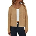 thumbnail image 1 of WXLWZYWL Open Front Cardigan Sweaters for Women Lightweight Button Down Long Sleeve Casual Cute Knitted Shirts with Pockets, 1 of 3