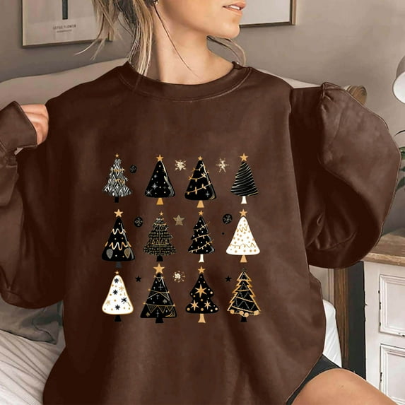 WXLWZYWL Oversized Christmas Sweatshirts for Women 2024 Ugly Christmas Sweaters Cute Reindeer Graphic Crewneck Pullover Tops