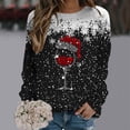 thumbnail image 1 of WXLWZYWL Oversized Christmas Sweatshirts for Women 2024 Ugly Christmas Sweaters Cute Reindeer Graphic Crewneck Pullover Tops, 1 of 4