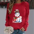 thumbnail image 1 of WXLWZYWL Oversized Sweatshirts for Women Long Sleeve Crewneck Pullover Xmas 3D Graphic Ugly Sweater Santa Shirts Funny Gifts, 1 of 4