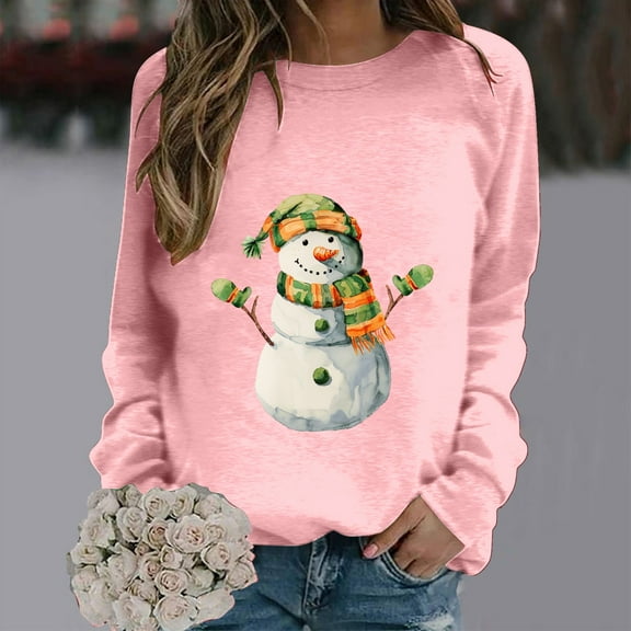 WXLWZYWL Oversized Sweatshirts for Women Long Sleeve Crewneck Pullover Xmas 3D Graphic Ugly Sweater Santa Shirts Funny Gifts