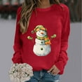 thumbnail image 1 of WXLWZYWL Oversized Sweatshirts for Women Long Sleeve Crewneck Pullover Xmas 3D Graphic Ugly Sweater Santa Shirts Funny Gifts, 1 of 4