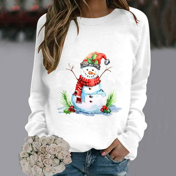 WXLWZYWL Oversized Sweatshirts for Women Long Sleeve Crewneck Pullover Xmas 3D Graphic Ugly Sweater Santa Shirts Funny Gifts