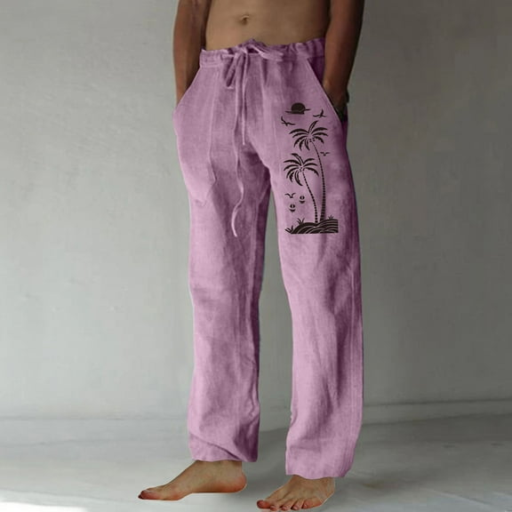 WXLWZYWL Pants for Men Relaxed Fit Big and Tall Men's Sweatpants Jogging Pants Athletic Bottoms with Elastic Waist and Adjustable Drawstring