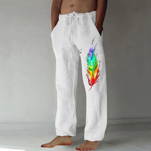 WXLWZYWL Pants for Men Relaxed Fit Big and Tall Men's Sweatpants Jogging Pants Athletic Bottoms with Elastic Waist and Adjustable Drawstring