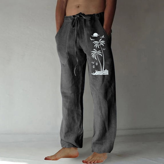 WXLWZYWL Pants for Men Relaxed Fit Big and Tall Men's Sweatpants Jogging Pants Athletic Bottoms with Elastic Waist and Adjustable Drawstring