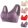 thumbnail image 1 of WXLWZYWL Plus Size Bras for Women Comfortable Lace Breathable Bra Underwear No Rims Pink, 1 of 3
