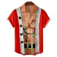 thumbnail image 1 of WXLWZYWL Plus Size Christmas Shirts for Men Short Sleeve Button Down Shirts Hawaiian Relaxed-Fit Santa Claus Reindeer Printing Vacation Tops, 1 of 5