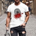 thumbnail image 1 of WXLWZYWL Plus Size Men' Jesus Cross 3D Printing T-Shirt Short Sleeve Round Neck Funny Graphic Tees Tops Christian Religious Bible T-Shirts Black XXXXL, 1 of 5
