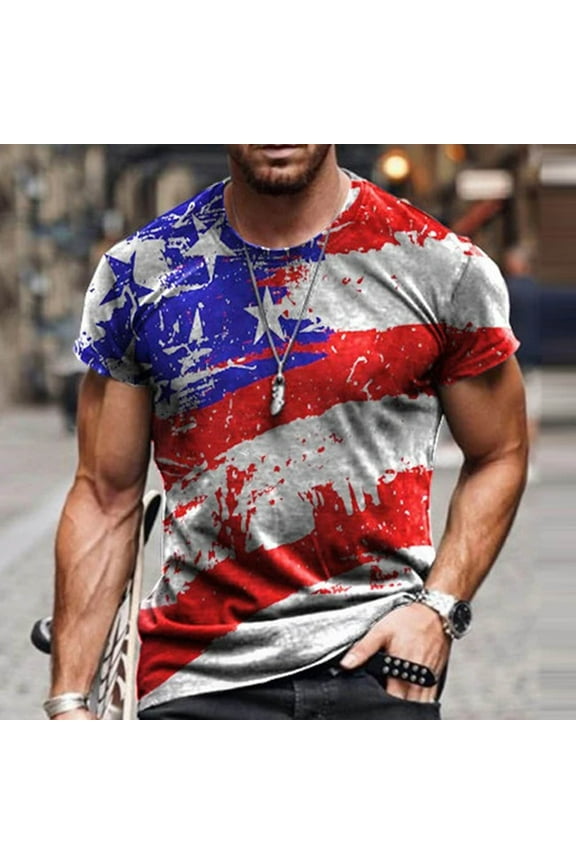 Plus Size Men's Jesus Cross 3D Printing T-Shirt Short Sleeve Round Neck Funny Graphic Fashion Tees Tops Christian Religious Bible T-Shirts Red XXXL