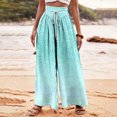thumbnail image 1 of WXLWZYWL Plus Size Wide Leg Pants for Women Striped High Waisted Baggy Drawstring Lightweight Loose Fit Flare Leggings Sweatpants, 1 of 5