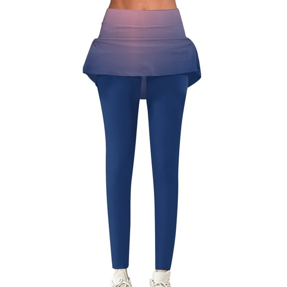 WXLWZYWL Skirted Leggings for women with Pockets, Tennis Yoga Pleated Skirt with Leggings