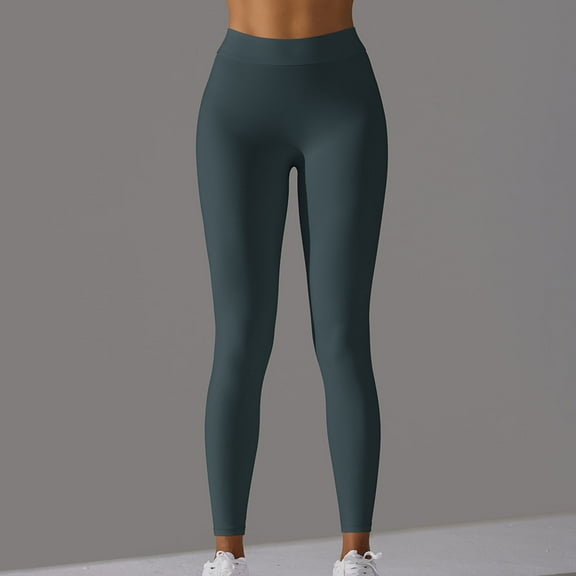 WXLWZYWL Soft Leggings for Women - High Waisted Tummy Control No See Through Workout Yoga Pants Soft Full Length Leggings Ankle Length Leggings Pants Tights