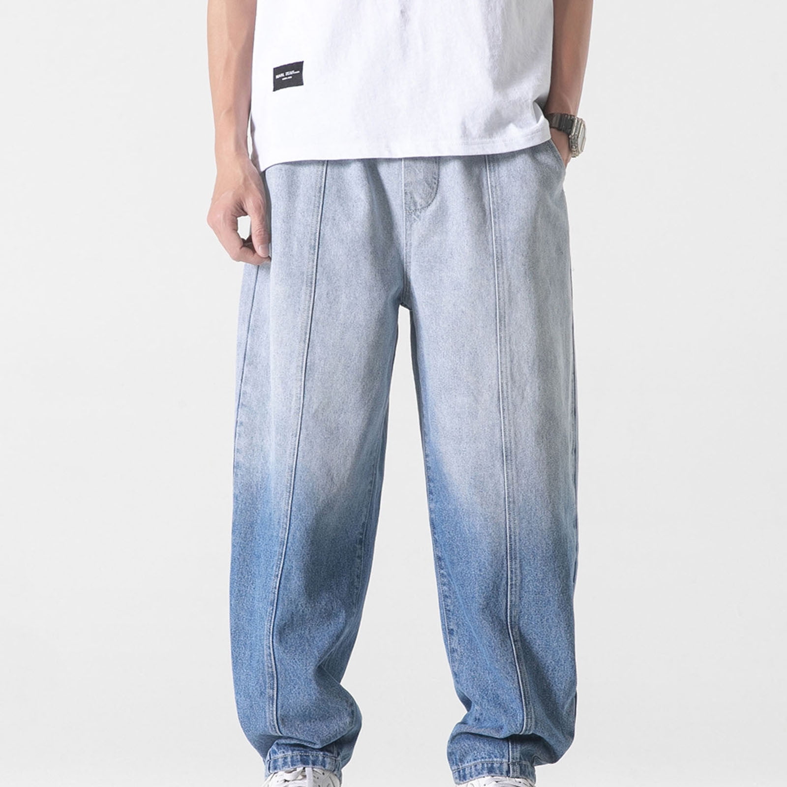 Vintage Wide Leg Denim Pants – Men's Harajuku Streetwear Jeans