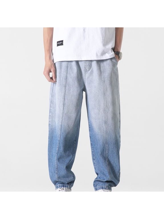 Streetwear Jeans Men Y2K Hip Hop Pant Wide Leg Denim Jogger Harajuku Techwear Mens Tactical