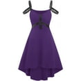 thumbnail image 1 of WXLWZYWL Summer Dress 2023 Clearance Women'S Gothic Punk Dress Strap Style Sleeveless off Shoulder Mid Length Dress Purple, 1 of 5