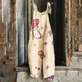 thumbnail image 1 of WXLWZYWL Summer Jumpsuits for Women 2024 Casual Cute Cartoon Mushroom Printed Vintage Overalls Plus Size Spaghetti Strap Jumpsuit Cruise Beach Jumpsuits Comfy Lounge Overalls, 1 of 5