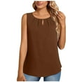 thumbnail image 1 of WXLWZYWL Summer Tops for Women Orders Placed by Me Western Graphic Tees for Women Spring Blouses for Women 2023 Long Tank Top Plus Size Rib Knit Sleeveless Tank Crop Top, 1 of 6