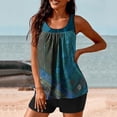 thumbnail image 1 of WXLWZYWL Summer Women's Tankini Swimsuits with Shorts Tummy Control Bathing Suits Swimdress with Pockets, 1 of 6