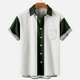thumbnail image 1 of WXLWZYWL SummerPlus Size Shirts for Men Clearance Short Sleeve Button Up Casual Stylish Cuban Guayabera Shirt with Pocket Color Block Dressy Shirts, 1 of 6