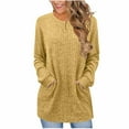 thumbnail image 1 of WXLWZYWL Sweaters for Women Long Sleeve Knit Tops Crewneck Pullover Tunic or Tops to Wear with Leggings, 1 of 5