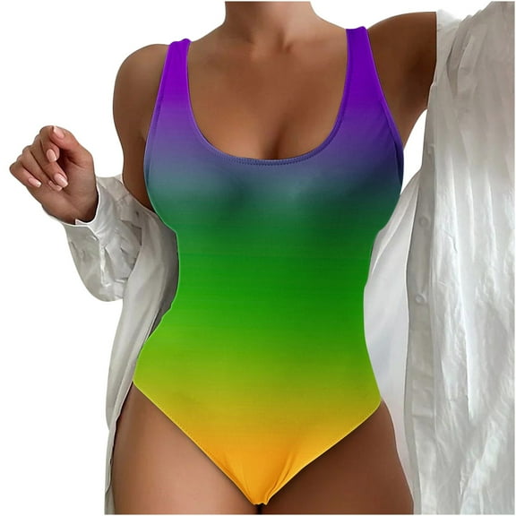 WXLWZYWL Swimsuit Plus Size Woman And able Beach Swimsuit With Printed Summer Swimsuit