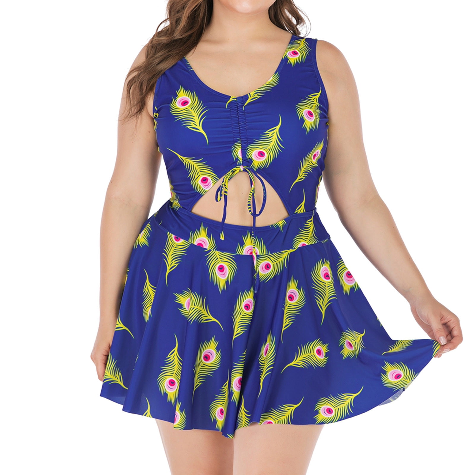 WXLWZYWL Swimsuit Clearance Sales Deals 2024 Plus Size Women's Printed