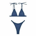 thumbnail image 1 of WXLWZYWL Swimsuit Clearance Sales Deals 2024 Plus Size Women's Solid Color Swimwear Two-piece Slim Swimsuit Bikini Straped Swimsuits, 1 of 6