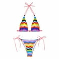 thumbnail image 1 of WXLWZYWL Swimsuit Plus Size Women's Solid Color Swimwear Two-piece Slim Swimsuit Bikini Straped Swimsuits, 1 of 6