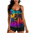 thumbnail image 1 of WXLWZYWL Swimsuits for Women Two Piece Bathing Suits Floral Print Tank Tops With Boyshorts Swimming Suits, 1 of 5