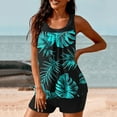 thumbnail image 1 of WXLWZYWL Tankini Swimsuits for Women Tummy Control Two Piece Bathing Suits Flowy Swim Tops with Boy Shorts, 1 of 6