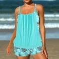 thumbnail image 1 of WXLWZYWL Tankini Swimsuits for Women, Two Piece Athletic Womens Bathing Suits Blouson Tank Tops with Board Shorts, 1 of 6