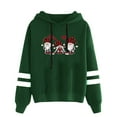 thumbnail image 1 of WXLWZYWL Trendy Sweatshirts For Women 2023 Women Casual Hooded Slim-Fit Christmas Printing Double Horizontal Coat, 1 of 2