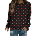 thumbnail image 1 of WXLWZYWL Trendy Sweatshirts For Women 2023 Women Long Sleeves Casual Valentine'S Day Printing Round Neck Sweatshirt Crewneck Pullover Tunic Tops, 1 of 5