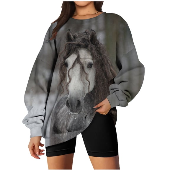 WXLWZYWL Trendy Sweatshirts For Women 2023 Women'S Long-Sleeved Pocket Pullover Hoodie Dress Waist Sweatshirt Solid Tops