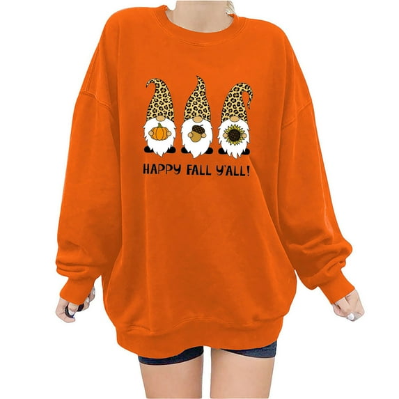 WXLWZYWL Trendy Sweatshirts For Women 2023 Women'S Printed Loose Long Sleeve Blouse Round Neck Casual Pullover Tops sweatshirtshirt