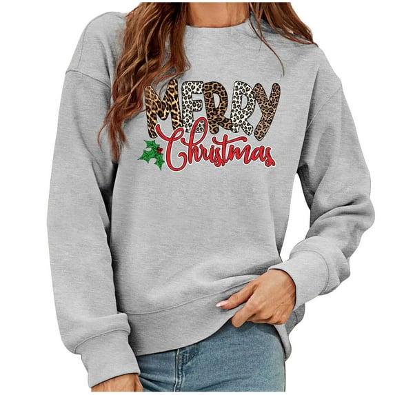 WXLWZYWL Trendy Sweatshirts For Women 2023 Women'S Pullover Christmas Sweater Women'S Autumn And Winter Plush Printed Sweatshirt