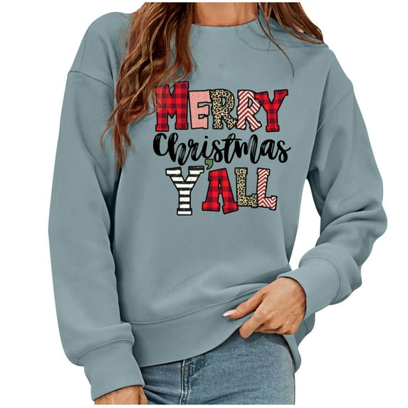 WXLWZYWL Trendy Sweatshirts For Women 2023 Women'S Pullover Christmas Sweater Women'S Autumn And Winter Plush Printed Sweatshirt