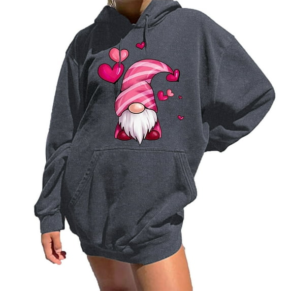 WXLWZYWL Trendy Sweatshirts For Women 2023 Women'S Valentine'S Day Love Print Casual Long Sleeve Crewneck Hoodie Tops T-Shirt