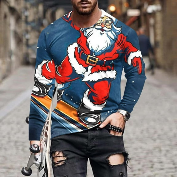 WXLWZYWL Ugly Christmas Sweater Light Up Funny Party Pullover Men Holiday Knit Pullover Matching Ugly Christmas Sweater Sweatshirts